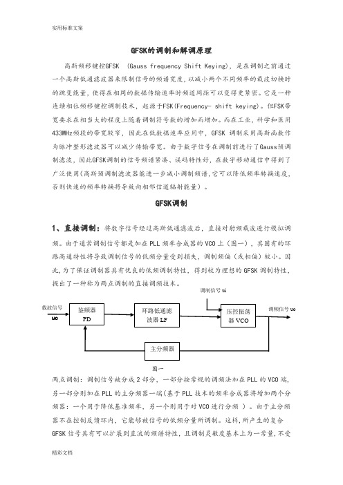 GFSK地调制解调原理