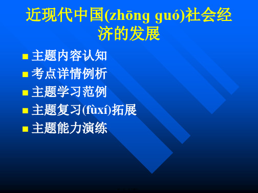 高考历史近现代中国社会经济的发展课件 新课标 人教版