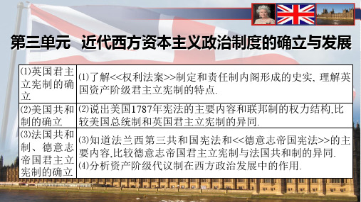 一轮复习 英国君主立宪制度的建立