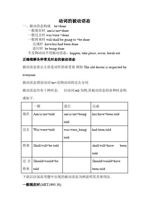 动词的被动语态