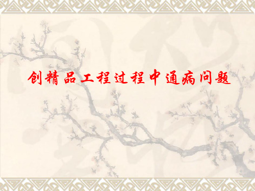 创优工程施工质量通病防治措施及细部优质做法照片