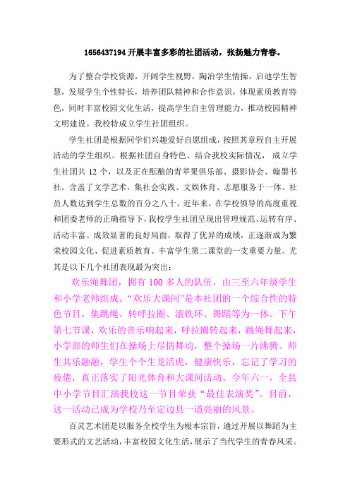 开展丰富多彩的社团活动 3