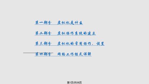 虚拟机使用教程V PPT课件