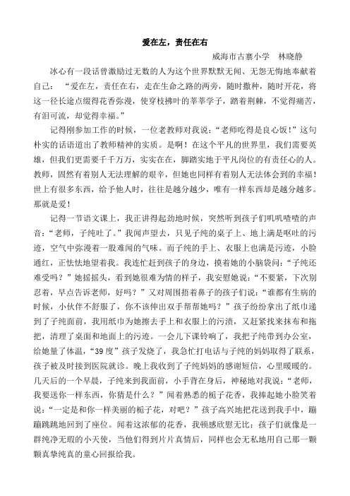 林晓静《爱在左责任在右》