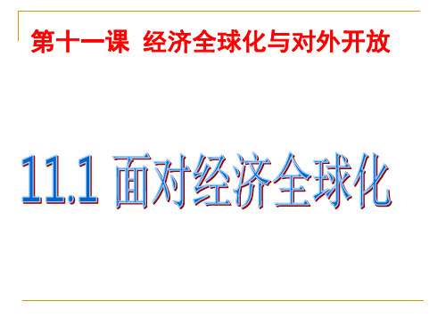 政治(人教版必修2)第十一课  经济全球化与对外开放