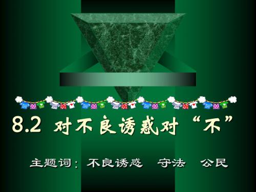 对不良诱惑说不