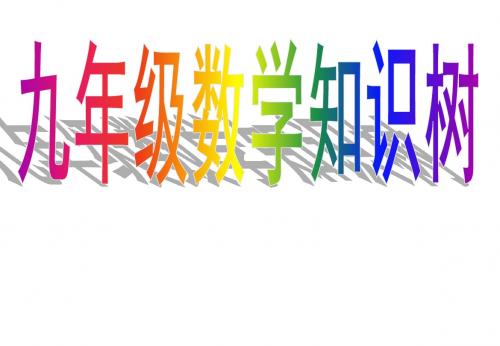 九年级数学知识树