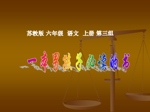 六年级上册语文课件-11一 本男孩子必读的书｜苏教版 (共14张PPT)