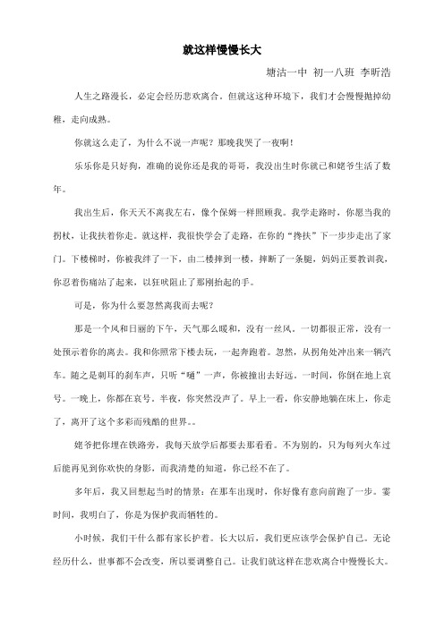 就这样慢慢长大
