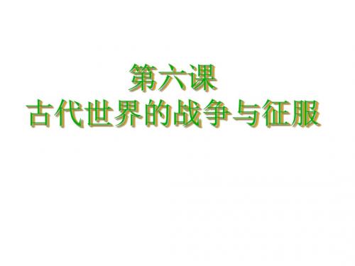 历史九年级上册第6、7课