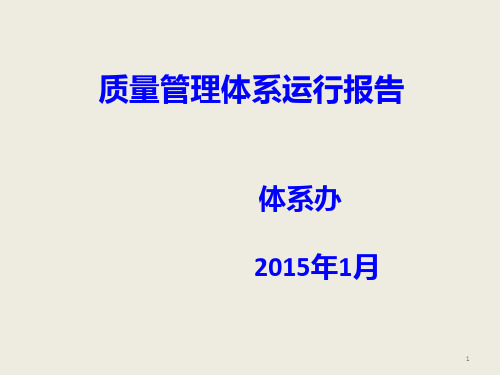 质量管理体系运行报告 PPT课件