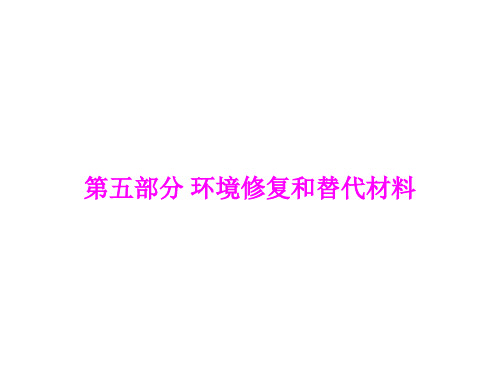 第五部分 环境修复和替代材料ppt课件