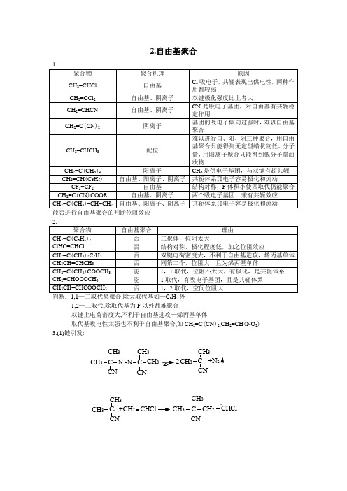 2.自由基聚合