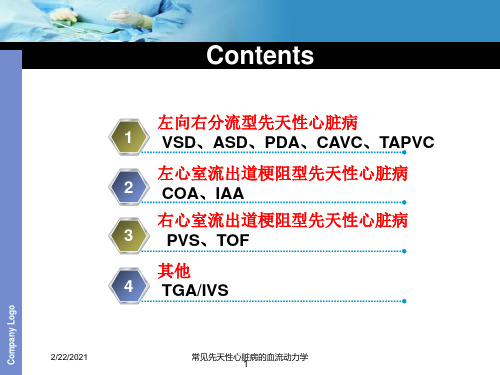 常见先天性心脏病的血流动力学课件