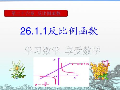 人教版2018九年级(下册)数学第二十六章 反比例函数全章课件
