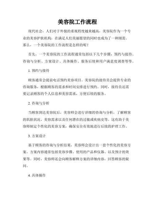 美容院工作流程