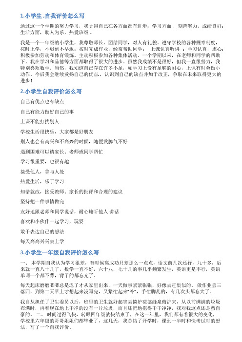 小学生学习数学自我评价怎么写