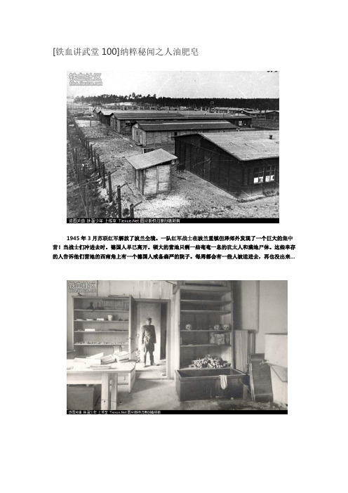 纳粹秘闻之人油肥皂