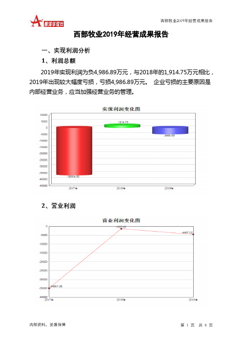 西部牧业2019年经营成果报告