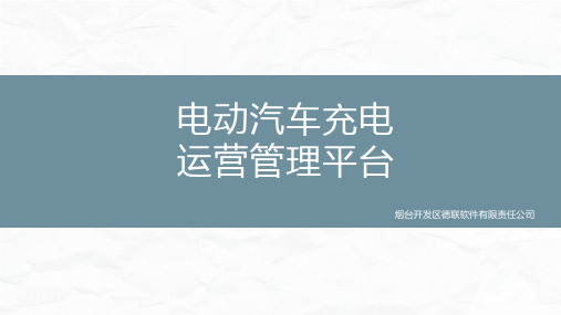 电动汽车充电运营管理系统