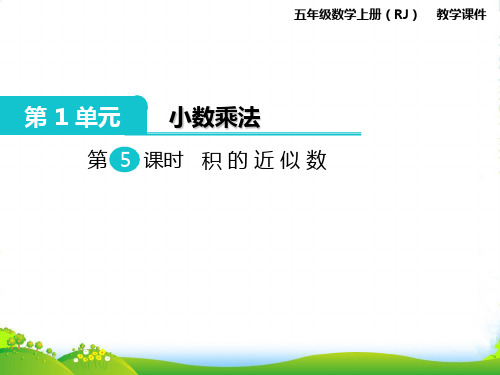 人教版五年级数学上册第5课时 积的近似数-课件