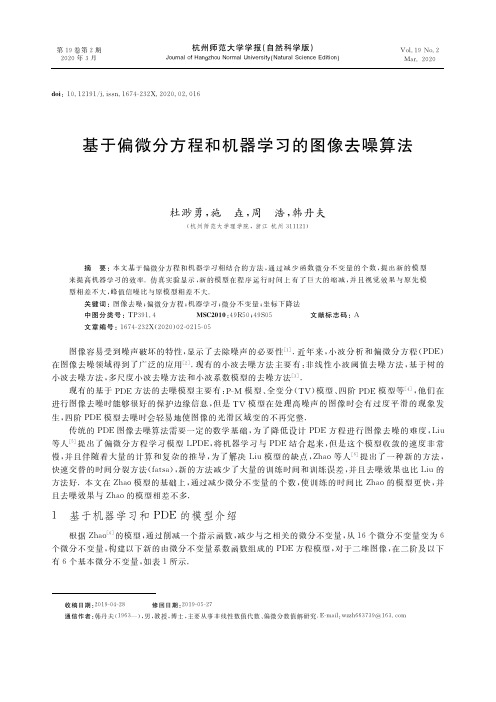 基于偏微分方程和机器学习的图像去噪算法