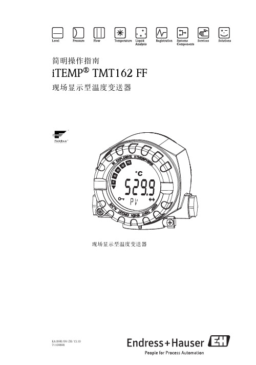 E+H iTEMP TMT162 FF 现场显示型温度变送器简明操作指南