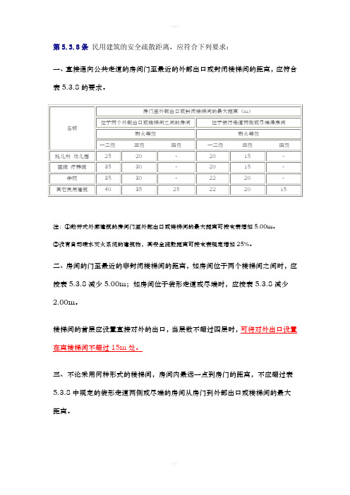 多层建筑设计防火规范-5疏散距离篇
