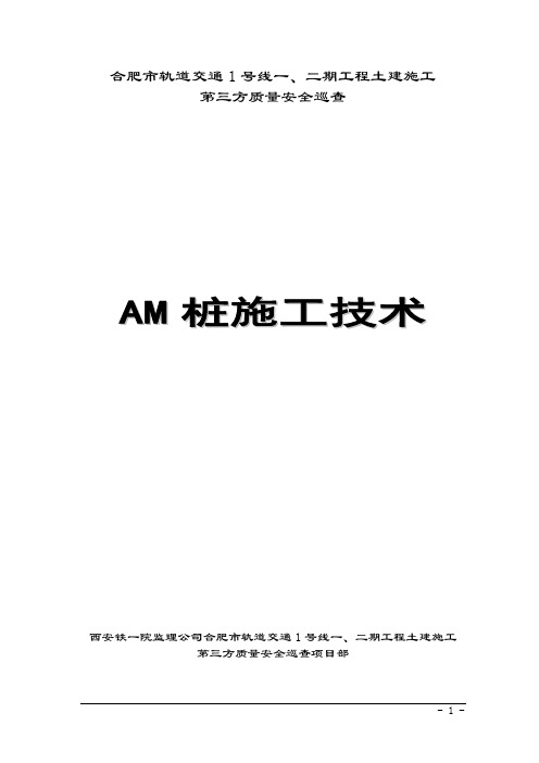 AM桩施工要点
