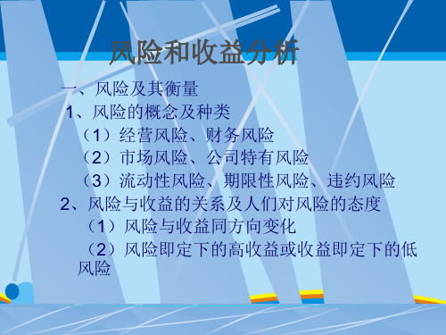 风险和收益分析(ppt 22页)