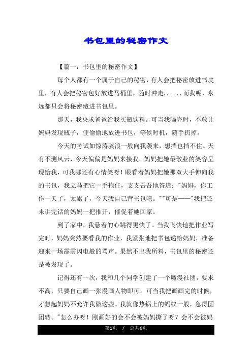 书包里的秘密作文.doc