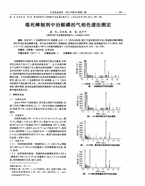 毒死蜱制剂中治螟磷的气相色谱法测定