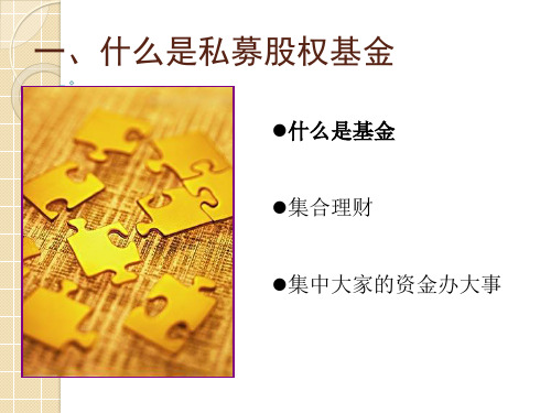 私募股权基金PE(基础学习)