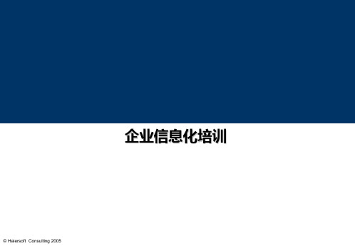 企业信息化培训课件与案例分析