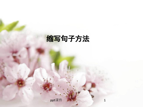 缩写句子的方法  ppt课件
