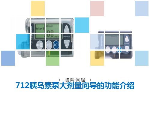 医学交流课件：712胰岛素泵大剂量向导的功能介绍
