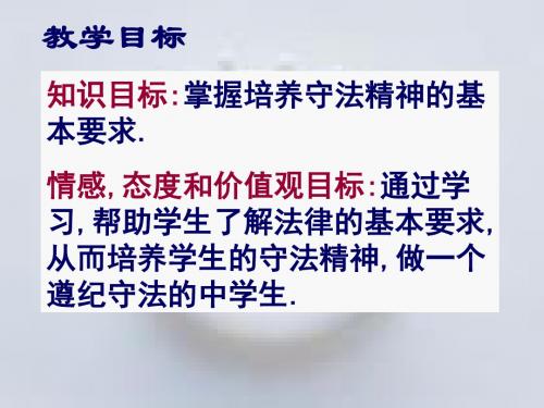 培养守法精神PPT课件
