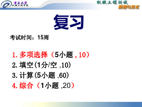 机械工程测试技术基础复习(重庆大学出版社,秦树人)