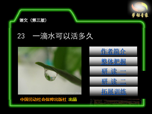电子课件-《语文(第三版)》-B10-3175 23  一滴水可以活多久
