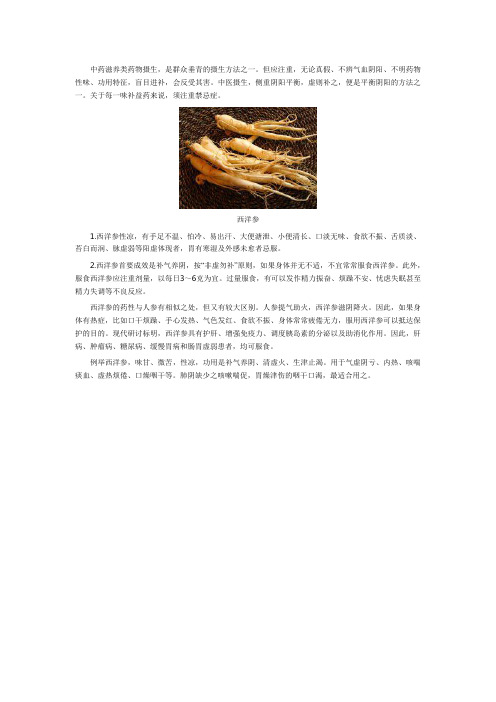 西洋参怎么服用