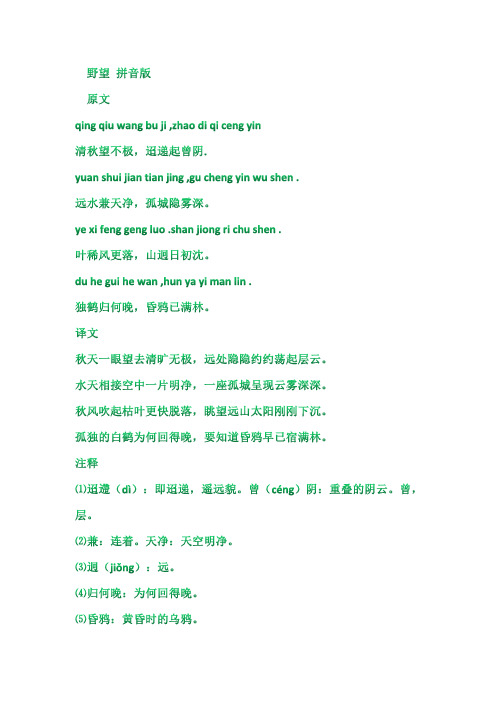 野望拼音版