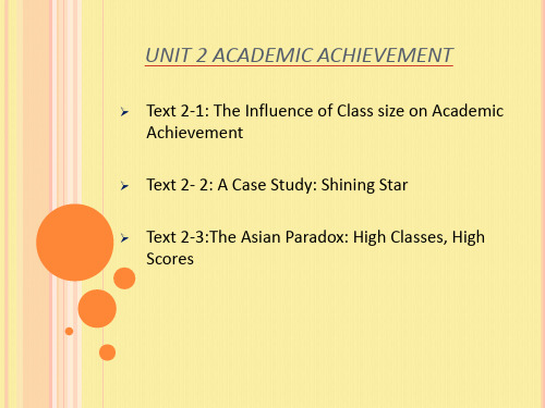 Unit 2 Academic Achievement