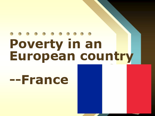 ppt英语演讲poverty in france