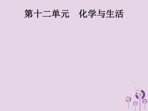 (课标通用)甘肃省2019年中考化学总复习第12单元化学与生活课件