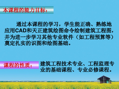 建筑CAD课件(第一课)