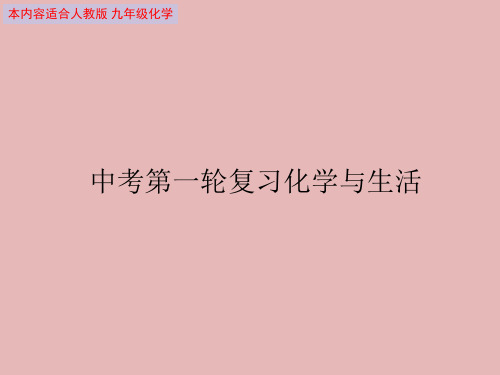 中考复习第一轮专题复习：化学与生活(共16张PPT)