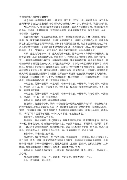 高中作文-有你相伴我心怡然作文800字