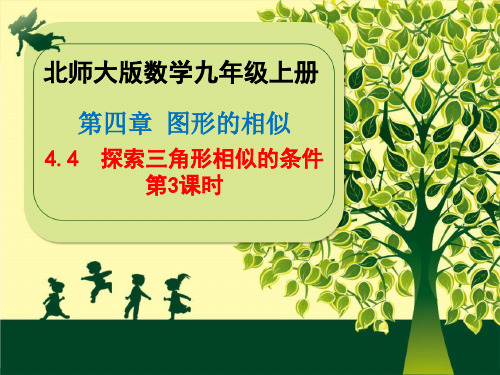 北师大九年级数学上册第四章《4.4 探索三角形相似的条件》课件