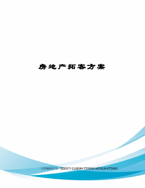 房地产拓客方案