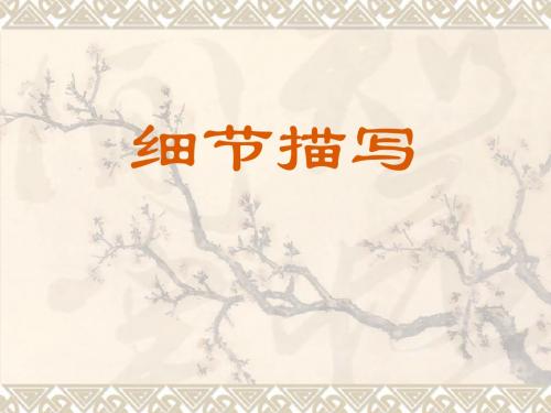 高考作文指导之细节描写 PPT课件 1
